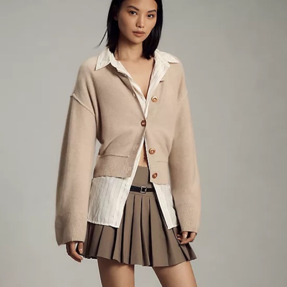 NWT Anthropologie Pilcro Wide-Sleeve Cashmere Cardigan Sweater